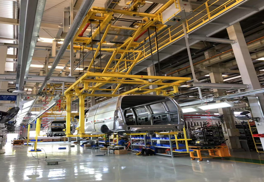 G100&G100P電動(dòng)物流車(chē)開(kāi)發(fā)項(xiàng)目總裝裝配線(xiàn)